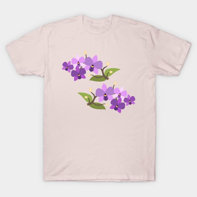 Purple orchid T-Shirt by Geramora Design